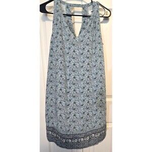 Old Navy Floral Shift Dress Womens  S P Petite Double V Neck Knee Length